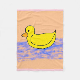 Ljus rosa Popcorn Anime Ducky Fleece Blanket