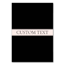 Ljus rosa redigerbar text för  Rand & Elegant Bordsnummer