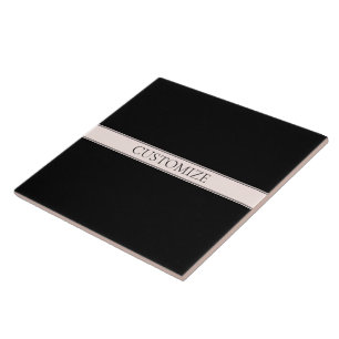 Ljus rosa redigerbar text för  Rand & Elegant Kakelplatta