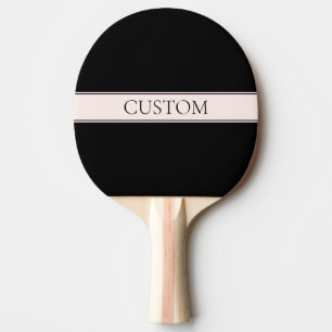 Ljus rosa redigerbar text för  Rand & Elegant Pingisracket