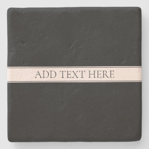 Ljus rosa redigerbar text för  Rand & Elegant Stenunderlägg