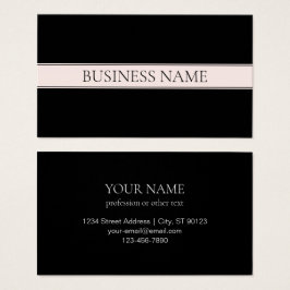 Ljus rosa redigerbar text för  Rand & Elegant Visitkort