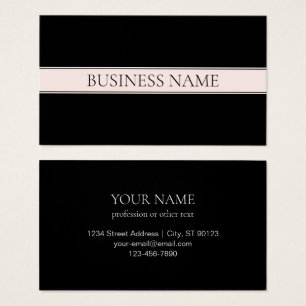 Ljus rosa redigerbar text för  Rand & Elegant Visitkort