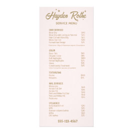 Ljus rosa Retro-kalligrafi och stjärnor Reklamkort