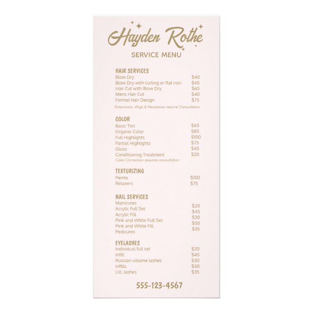 Ljus rosa Retro-kalligrafi och stjärnor Reklamkort (Framsidan)