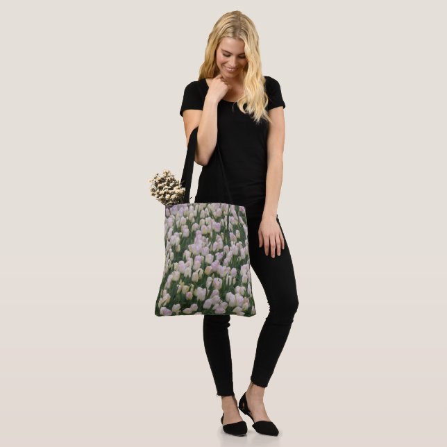 Ljus rosa rördragskassett tygkasse (På modell)