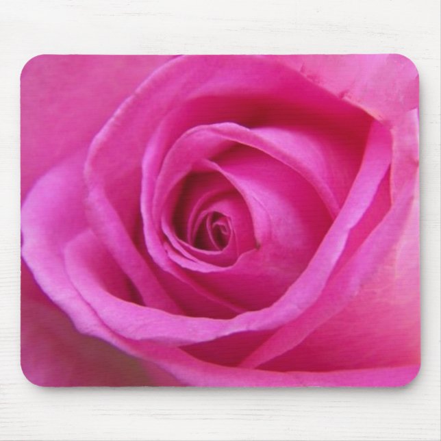 Ljus rosa ros Mousepad Musmatta (Framsidan)