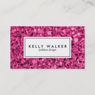 Ljus rosa sequinvisitkort visitkort