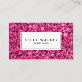 Ljus rosa sequinvisitkort visitkort