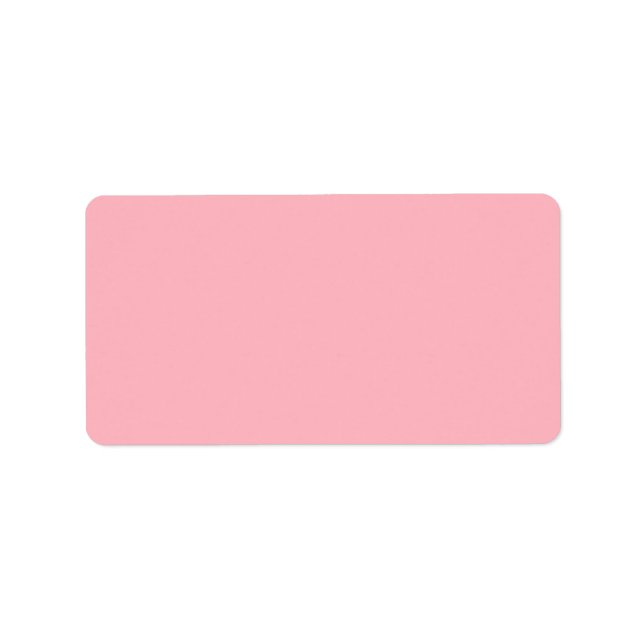 Ljus rosa Solid Färg Adressetikett (Framsidan)