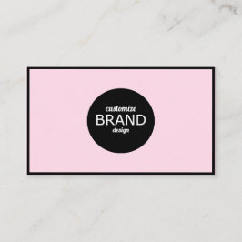 Ljus rosa svartvit Gräns-minimalistisk Professione Visitkort