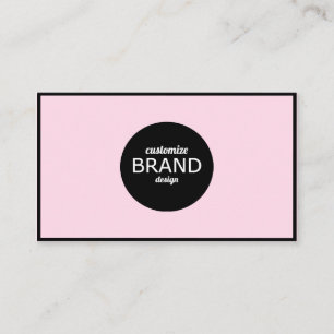Ljus rosa svartvit Gräns-minimalistisk Professione Visitkort