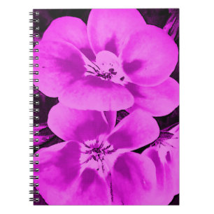Ljus rosa tropiska blommor anteckningsbok