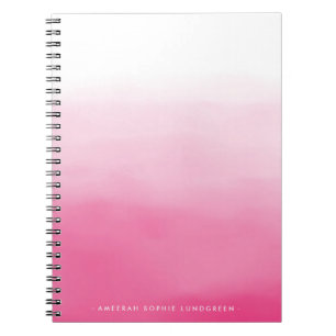 Ljus rosa vattenfärgOmbre anteckningsbok