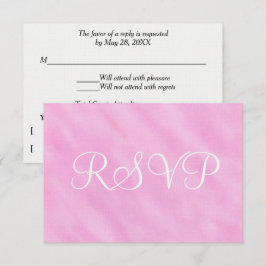 Ljus rosa vit akvarell bröllop RSVP OSA Kort
