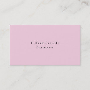 Ljus rosa, vit, modern, minimalistisk Elegant Visitkort