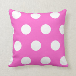 Ljus Rosa vit polka punkt mönster Kudde