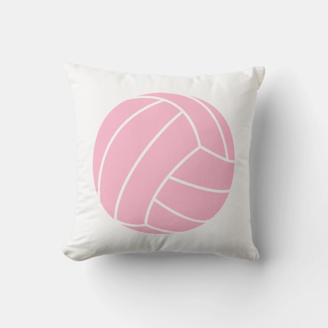 Ljus rosa Volleyball Kudde (Framsida)