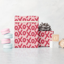 Ljus rosa XOXO Aestetisk Mörk Presentpapper
