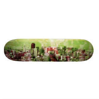 ljus rostig stad - grönt mini skateboard bräda 18,7 cm
