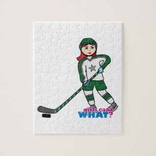 Ljus/rött för Hockey Player Pussel