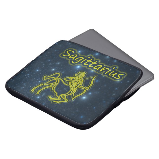 Ljus Sagittarius Laptop Fodral (Framsida topp)