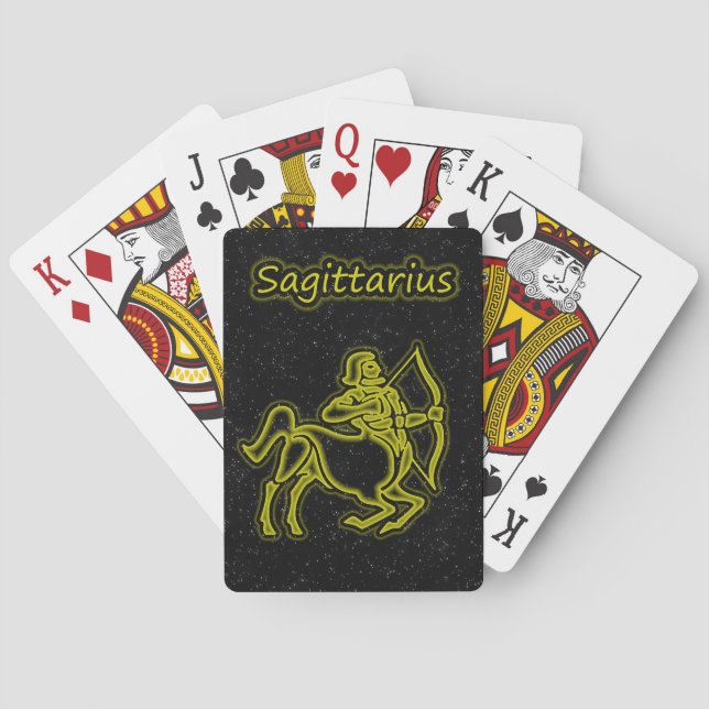 Ljus Sagittarius Spel Kort (Baksidan)