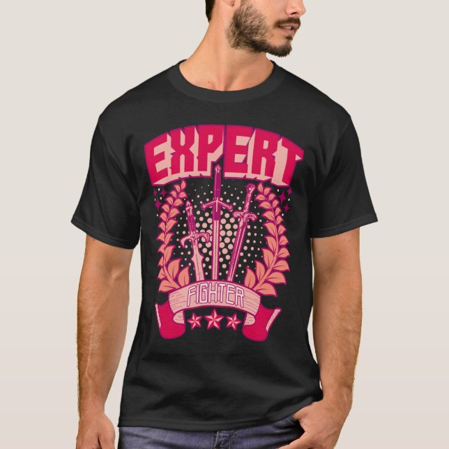 Ljus sakkunnig kämpe - D&D-Dungeons & drakar T Shirt (Framsida)