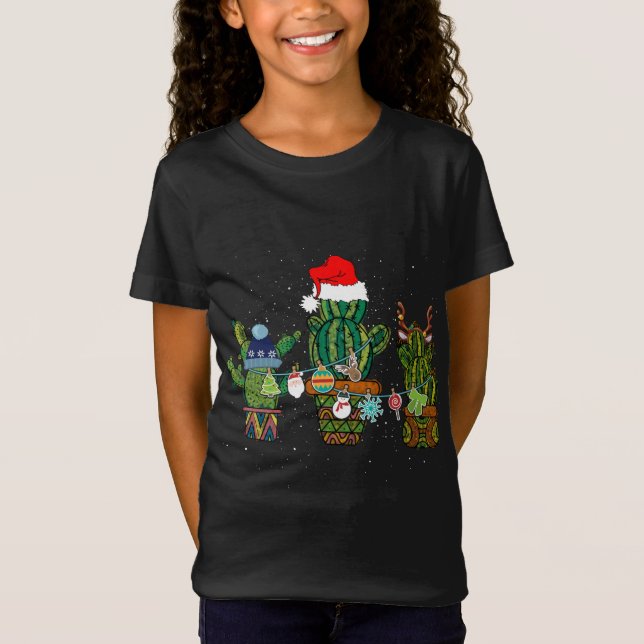 Ljus Santa Hat Sweater Julafton Träd Ch T Shirt (Framsida)