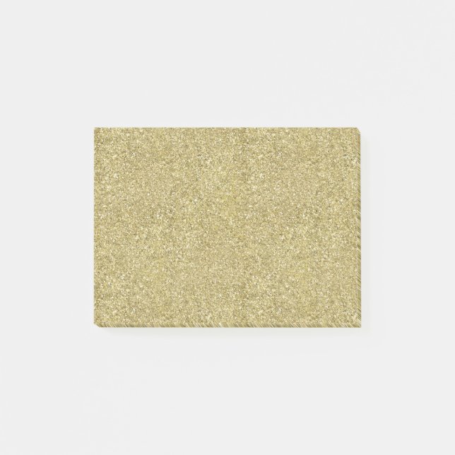 Ljus Shimmerguldkanfas Post-it Block (Framsida)