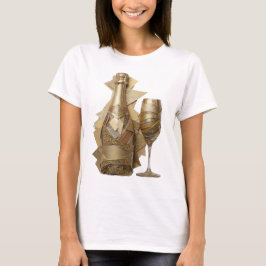 Ljus Silver GULD VINKAR OTT OCH GLAS T Shirt