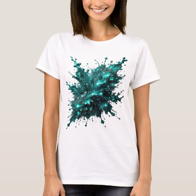 Ljus Silver obesegrad Statement T-shirt (Framsida)