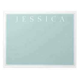 Ljus skifferblå grå | Ditt Namn Anteckningsblock