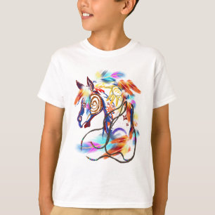 Ljus skjorta för häst T Tee Shirt