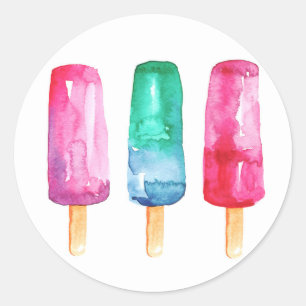 Ljus skräddarsy klistermärke för Popsicles.
