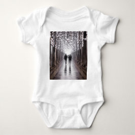 Ljus, skuggor och symmetri - sepia t shirt