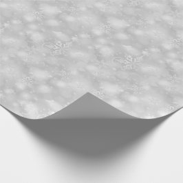 Ljus & snöflingor, silver - jul presentpapper