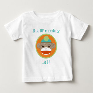 Ljus sock monkey: Första födelsedag Tröja