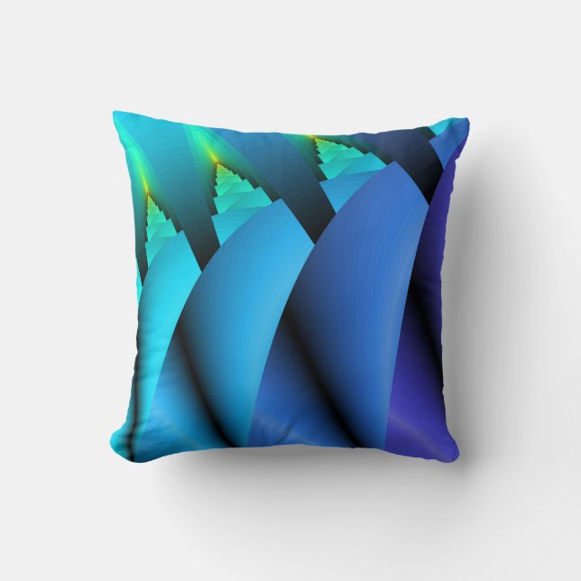 ljus Soffa Pillow:Blue, Turkos, Lila Kudde (Framsida)