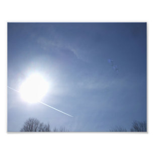 Ljus sol fototryck