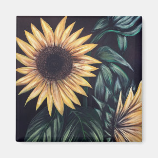 Ljus solfjärilsutsmyckning rustik botanisk blomma magnet