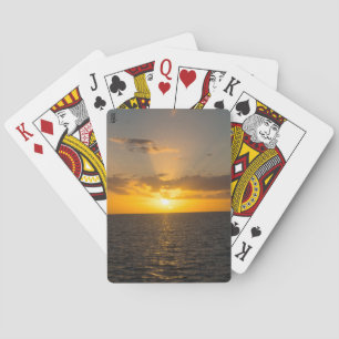 Ljus solnedgång över havet casinokort