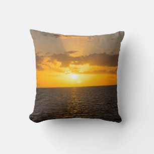 Ljus solnedgång över havet kudde