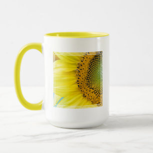 Ljus solros mugg