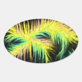 Ljus som luddsdesign ovalt klistermärke