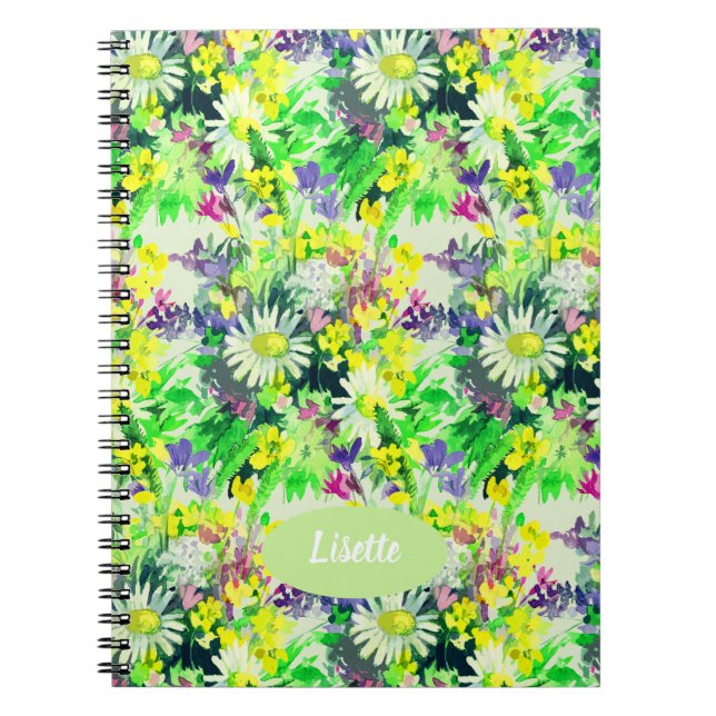 Ljus Sommars Vilda Blommor  Anteckningsbok (Framsidan)