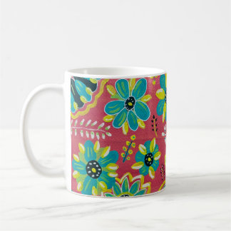 Ljus Sommermugg med blommor Kaffemugg