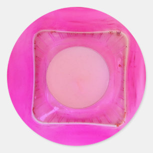 Ljus, Söt Rosa Kärlek Candlelight Runt Klistermärke