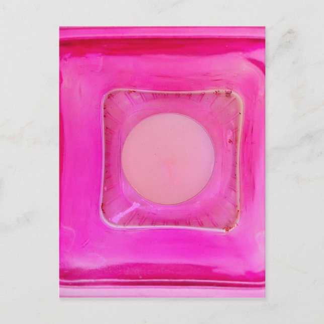 Ljus, Söt Rosa Kärlek Candlelight Vykort (Framsida)