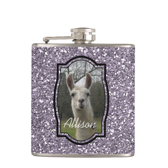 Ljus SparklingLlama för N i Smokey lavendel Fickplunta (Framsidan)